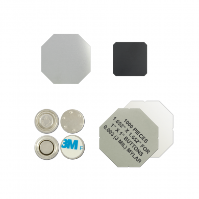 Badges à attache magnétique carrés 25 mm x 25 mm